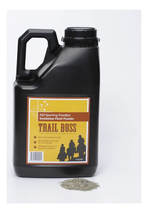 Over the last 70 years, Hodgdon Powder Company has grown into the preeminent supplier of gunpowder and blackpowder to handloading and muzzleloading enthusiasts. . Adi trail boss powder